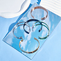 Unicraftale 5pcs 5 couleurs bracelets de manchette ouverts en acier au titane, bracelets simples à bande plate pour femmes