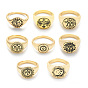 Brass Signet Ring for Women, Golden