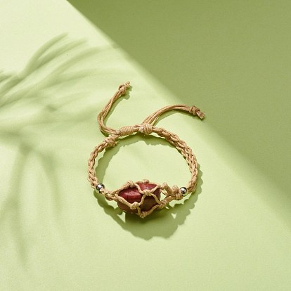 Ccb пластиковый браслет с плетеным шнуром, регулируемый браслет из вощеного хлопка макраме для женщин
