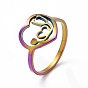201 сердце из нержавеющей стали с кольцом на пальце со словом «люблю тебя», полое широкое кольцо для женщин