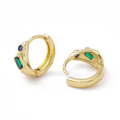 Прямоугольные серьги-кольца из бисера с зеленым кубическим цирконием, стеллаж для латунных украшений для женщин, без кадмия, без никеля и без свинца
