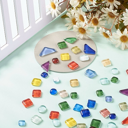 Cabujones de vidrio de azulejos de mosaico, para decoración del hogar o manualidades de bricolaje, forma mixta