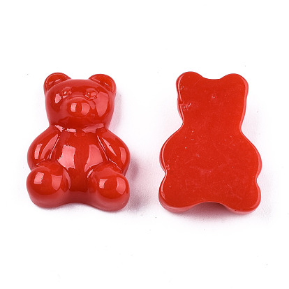 Opaque Resin Cabochons, Bear