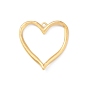 Matte Rack Plating Brass Pendants, Heart Charms, Long-Lasting Plated, Cadmium Free & Lead Free
