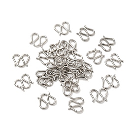 304 Stainless Steel S-hook Clasps, M Clasps
