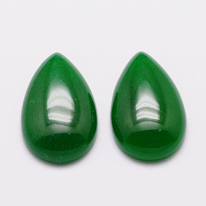 Cabochons de jade de malaisie naturelle larme, 25x16x6mm