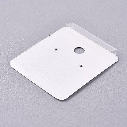 Plastic Jewelry Display Cards, for Hanging Earring Display, Rectangle