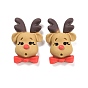 Resin Decoden Cabochons, Christmas Theme, Elk Christmas Reindeer/Stag