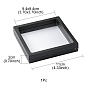 Square Transparent PE Thin Film Suspension Jewelry Display Box, Floating Frame Displays for Ring Necklace Bracelet Earring Storage