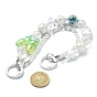 Acrylic Butterfly Beaded Mobile Straps, Multifunctional Chain, with Alloy Spring Gate Ring