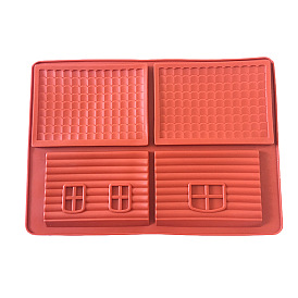 Roof of the Gingerbread House Chocolate Food Grade Silicone Molds, Rectangle, for Christmas