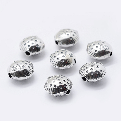 Thailand 925 Sterling Silver Beads, Fish