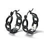 304 Stainless Steel Curb Chain Chunky Hoop Earrings for Women