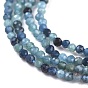 Natural Blue Tourmaline Beads Strand, Round, Faceted