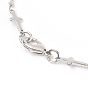 Stainless Steel Link Necklaces, with Lobster Claw Clasps, Cross