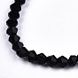 Bracelets extensibles en perles de verre bicône à facettes, bracelets inspirants, avec des perles de lettres acryliques cubes, mot