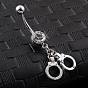 Ювелирные изделия для пирсинга настоящая платина латунь горный хрусталь наручники кольцо пупка кольца живота, 43x9 мм