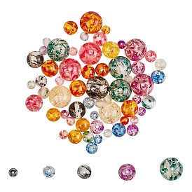 Globleland Resin Beads, Imitation Amber, Round