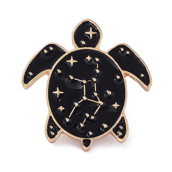 Turtle Enamel Pin, Cute Animal Alloy Enamel Brooch for Backpacks Clothes, Golden