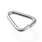 304 Stainless Steel Triangle Rings, Buckle Clasps, Fit for Top Drilled Beads, Webbing, Strapping Bags