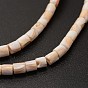 Colonne coquille spirale naturelle rouge lèvre coquille perles brins, 4~5x4~5mm, Trou: 1mm, Environ 133 pcs/chapelet, 23.6 pouce