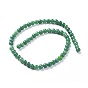 Teints jade naturel perles brins, ronde