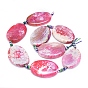 Natural Fire Crackle Agate Beads Strands, Dyed & Heated, Oval