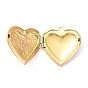 Ion Plating(IP) 304 Stainless Steel Locket Pendants, Photo Frame Pendants for Necklaces, Heart with Flower