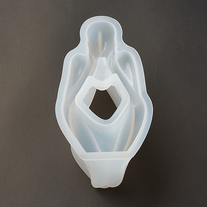 Diy pensador estatuilla vela moldes de silicona, para el arte abstracto pensando en la fabricación de velas perfumadas humanas