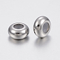 201 Stainless Steel Bead Spacers, Slider Beads, Stopper Beads, Rondelle