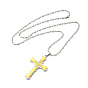 Alloy Cross Pandant Necklace with Link Chains, Gothic Jewelry for Men Women