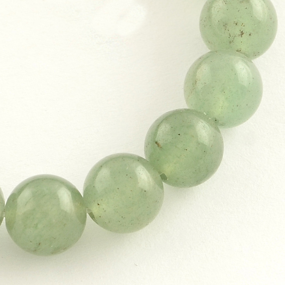 De piedras preciosas naturales aventurina verde hebras de perlas redonda