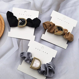 Alloy Hair Accessories for Women - D-shaped Metal Hairband, Forest Girl Elastic Hair Tie.