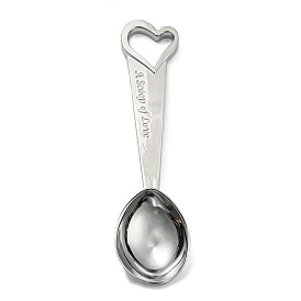 Alloy Spoons, Heart with Word A Scoop of Love