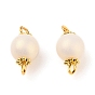 Spray Painted Style Acrylic  Beads Links, with Golden Plated Brass & Alloy Findings, Round