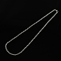 304 acier inoxydable colliers de chaîne vénitiens, avec fermoirs mousquetons, 20.4 pouce (51.8 cm)
