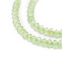 Natural Peridot Beads Strands, Faceted, Rondelle