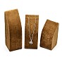Rectángulo muestra collar de madera, cubiertos con terciopelo, soporte de exhibición de collar de cadena larga, 11~17x5.5x5.5 cm
