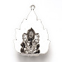 Tibetan Style Alloy Big Pendant Enamel Settings, Hindu Elephant God Lord Ganesh Statue, Cadmium Free & Lead Free