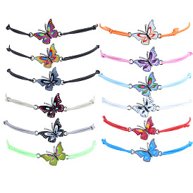 Colorful Butterfly Bracelet Adjustable Elastic Line Hair Tie Jewelry