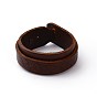 Сплав шнур кожаный браслеты, 375~380x15~26 мм