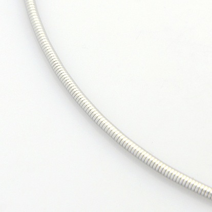 Style Casual 304 inoxydable chaîne serpent en acier colliers d'étranglement, avec fermoir pince de homard, 17.7 pouces (450 mm)