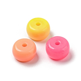 Opaque Acrylic Beads, Rondelle