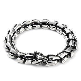 304 Stainless Steel Viking Dragon Link Chain Bracelets for Men, Fashion Hip Hop Style