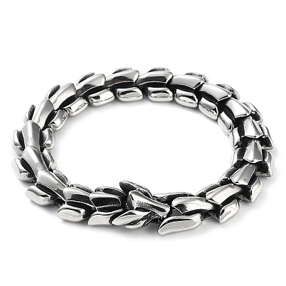 304 bracelets de chaîne à maillons de dragon viking en acier inoxydable pour hommes, style hip-hop de la mode