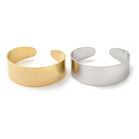 Ионное покрытие (ip) 304 браслеты из нержавеющей стали, кованые браслеты-манжеты для женщин