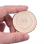 Unfinished Natural Poplar Wood Cabochons, Wooden Circles Tree Slices, Flat Round