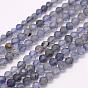 Natural Cordierite/Iolite/Dichroite Beads Strands, Grade A, Faceted, Round