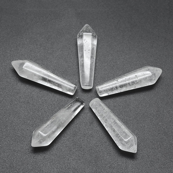 Perles de cristal de quartz naturel, cristal de roche, pierres de guérison, baguette magique de thérapie de méditation d'équilibrage d'énergie de reiki, balle, perles non percées / sans trou