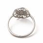 304 Stainless Steel Hollow Out Sun Finger Ring for Women